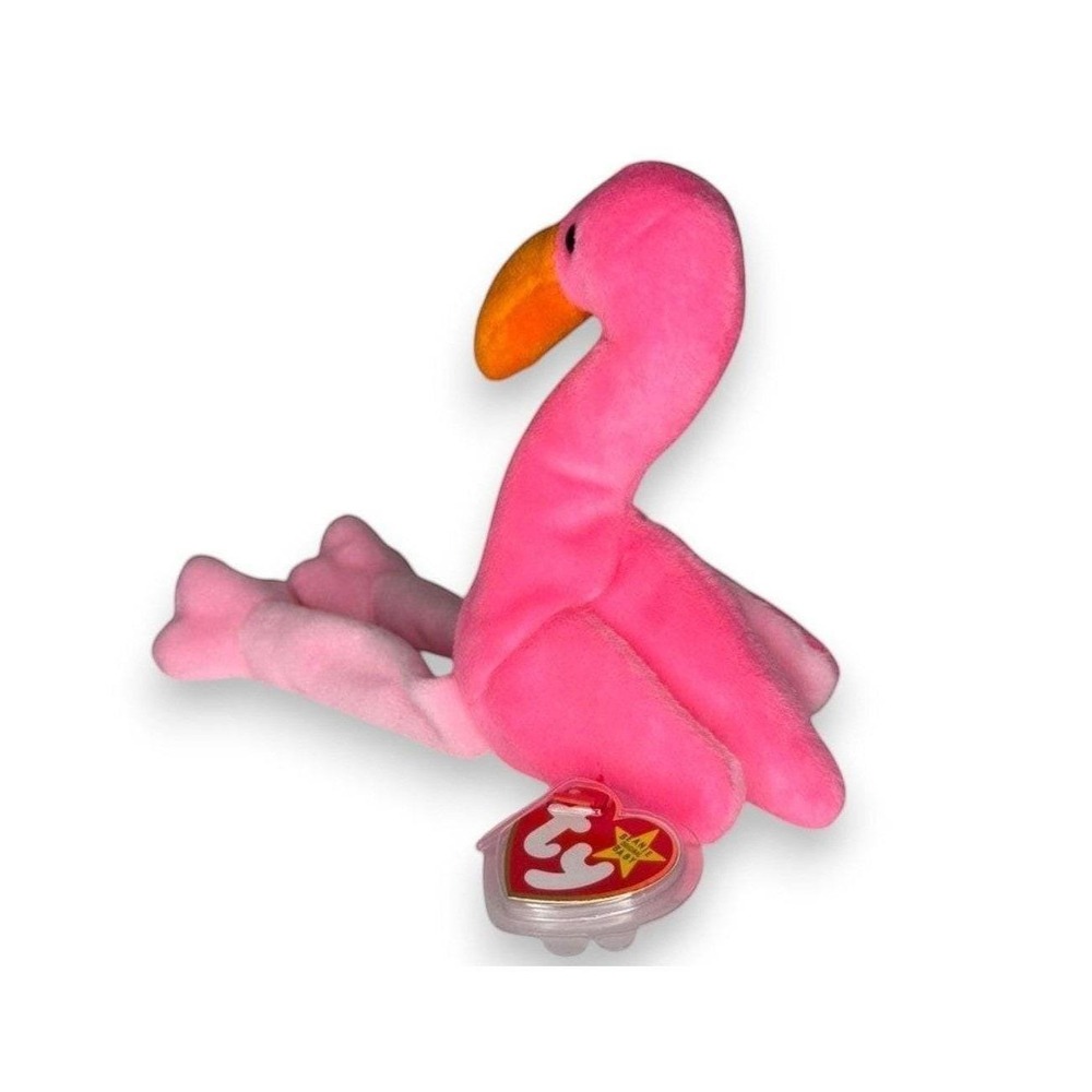 Pinky the Flamingo | Tropical Pink Beauty | Mint Heart Tag TY Beanie Baby - Picture 2 of 5